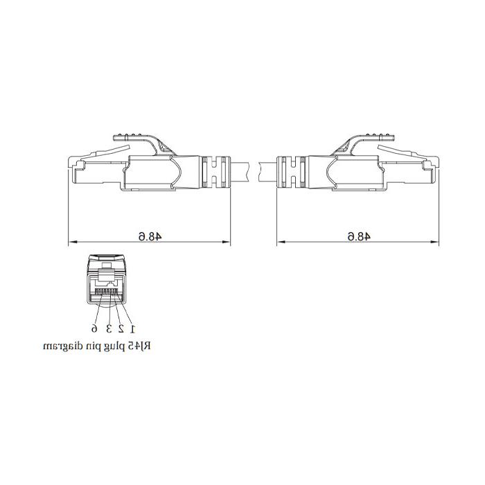 公RJ45 /公RJ45 -双端预制PVC屏蔽非软电缆- EtherCat网线-绿护套- 0C3043-XXX